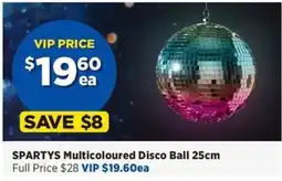 Spotlight Spartys multicoloured disco ball offer
