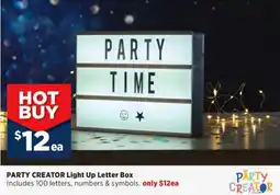 Spotlight Party creator light up letter box offer