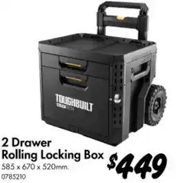 Bunnings 2 Drawer Rolling Locking Box offer