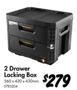 Bunnings 2 Drawer Locking Box offer