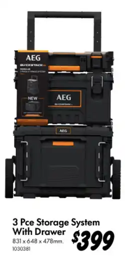 Bunnings 3 Pce Storage System With Drawer offer