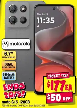 JB Hi-Fi moto G15 128GB offer