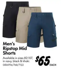 Bunnings Men's Ripstop Mid Shorts offer