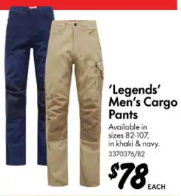 Bunnings Men's Cargo Pants offer