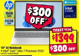 JB Hi-Fi 15" Al Notebook offer