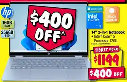 JB Hi-Fi 14" 2-In-1 Notebook offer