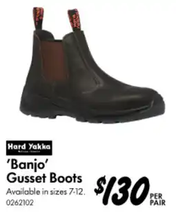 Bunnings Banjo Gusset Boots offer