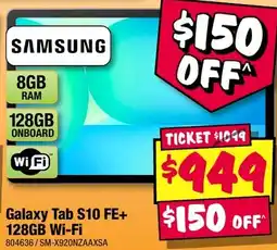 JB Hi-Fi Galaxy Tab S10 FE+ 128GB Wi-Fi offer