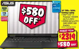 JB Hi-Fi 16" FHD+ 165Hz Gaming Laptop offer