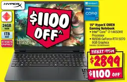 JB Hi-Fi 15" HyperX OMEN Gaming Notebook offer