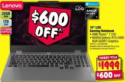 JB Hi-Fi 15" LOQ Gaming Notebook offer