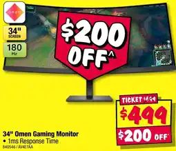 JB Hi-Fi 34" Omen Gaming Monitor offer