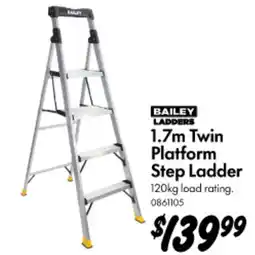 Bunnings 1.7m Twin Platform Step Ladder offer