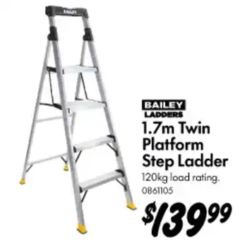 1.7m Twin Platform Step Ladder