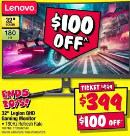 JB Hi-Fi 32" Legion QHD Gaming Monitor offer