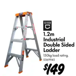 Bunnings 1.2m Industrial Double Sided Ladder offer