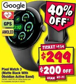 JB Hi-Fi Pixel Watch 3 (Matte Black With Obsidian Active Band) offer