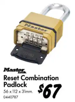 Bunnings Reset Combination Padlock offer