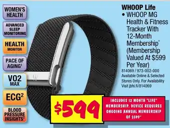 JB Hi-Fi WHOOP Life offer