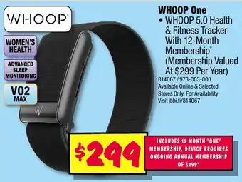 JB Hi-Fi WHOOP One offer