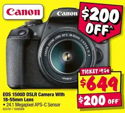 JB Hi-Fi EOS 1500D DSLR Camera With 18-55mm Lens offer