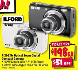 JB Hi-Fi PIXI-Z 5x Optical Zoom Digital Compact Camera offer