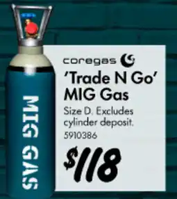 Bunnings 'Trade N Go' MIG Gas offer
