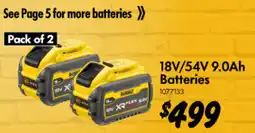 Bunnings 18V/54V 9.0Ah Batteries offer