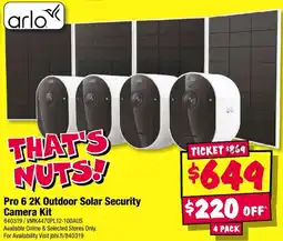 JB Hi-Fi Pro 6 2K Outdoor Solar Security Camera Kit offer