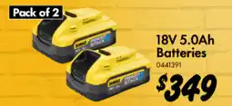 Bunnings 18V 5.0Ah Batteries offer