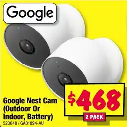 JB Hi-Fi Google Nest Cam (Outdoor Or Indoor, Battery) offer
