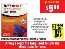 Chemist Warehouse Inflamax Muscular Pain Heat Patches offer