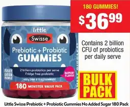 Chemist Warehouse Little Swisse Prebiotic + Probiotic Gummies No Added Sugar offer