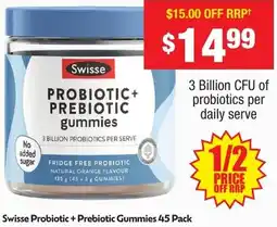Chemist Warehouse Swisse Probiotic + Prebiotic Gummies offer