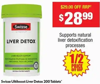 Chemist Warehouse Swisse Ultiboost Liver Detox offer
