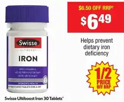 Chemist Warehouse Swisse Ultiboost Iron offer