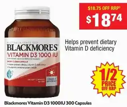 Chemist Warehouse Blackmores Vitamin D3 1000IU offer