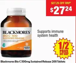 Chemist Warehouse Blackmores Bio C 500mg Sustained Release offer