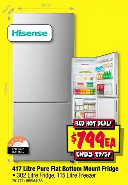 JB Hi-Fi Pure Flat Bottom Mount Fridge offer