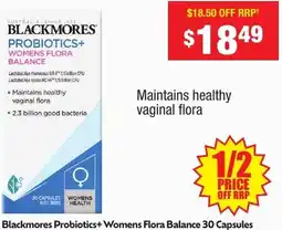 Chemist Warehouse Blackmores Probiotics+ Womens Flora Balance offer