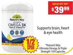 Chemist Warehouse Nature's Way Ultimate Omega 3x Triple Strength offer