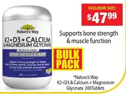 Chemist Warehouse Nature's Way K2+D3 & Calcium + Magnesium Glycinate offer