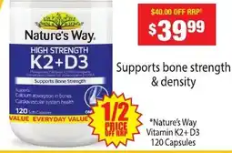 Chemist Warehouse Nature's Way Vitamin K2+ D3 offer