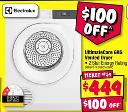 JB Hi-Fi UltimateCare 6KG Vented Dryer offer