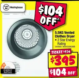 JB Hi-Fi Vented Clothes Dryer offer
