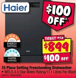 JB Hi-Fi 15 Place Setting Freestanding Dishwasher offer