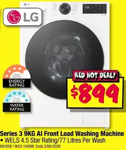 JB Hi-Fi Series 3 AI Front Load Washing Machine offer
