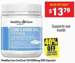 Chemist Warehouse Healthy Care Cod Liver Oil 1000mg offer