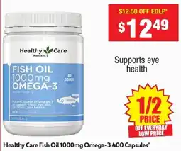Chemist Warehouse Healthy Care Fish Oil 1000mg Omega-3 offer