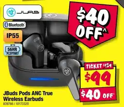 JB Hi-Fi JBuds Pods ANC True Wireless Earbuds offer